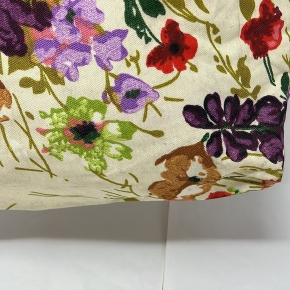 Vintage 1960’s Floral Canvas Tote Shopping Bag - Picture 9 of 13